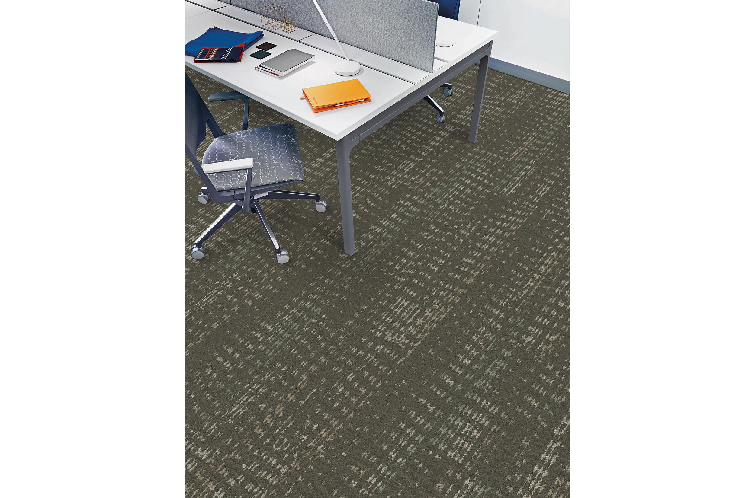 Interface Aquatint plank carpet tile in office with chair and desk image number 3